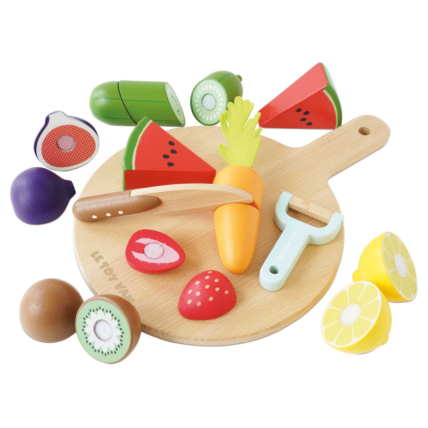Le Toy Van Wooden Chopping Board & Sliceable Play Food - Grace and Fox