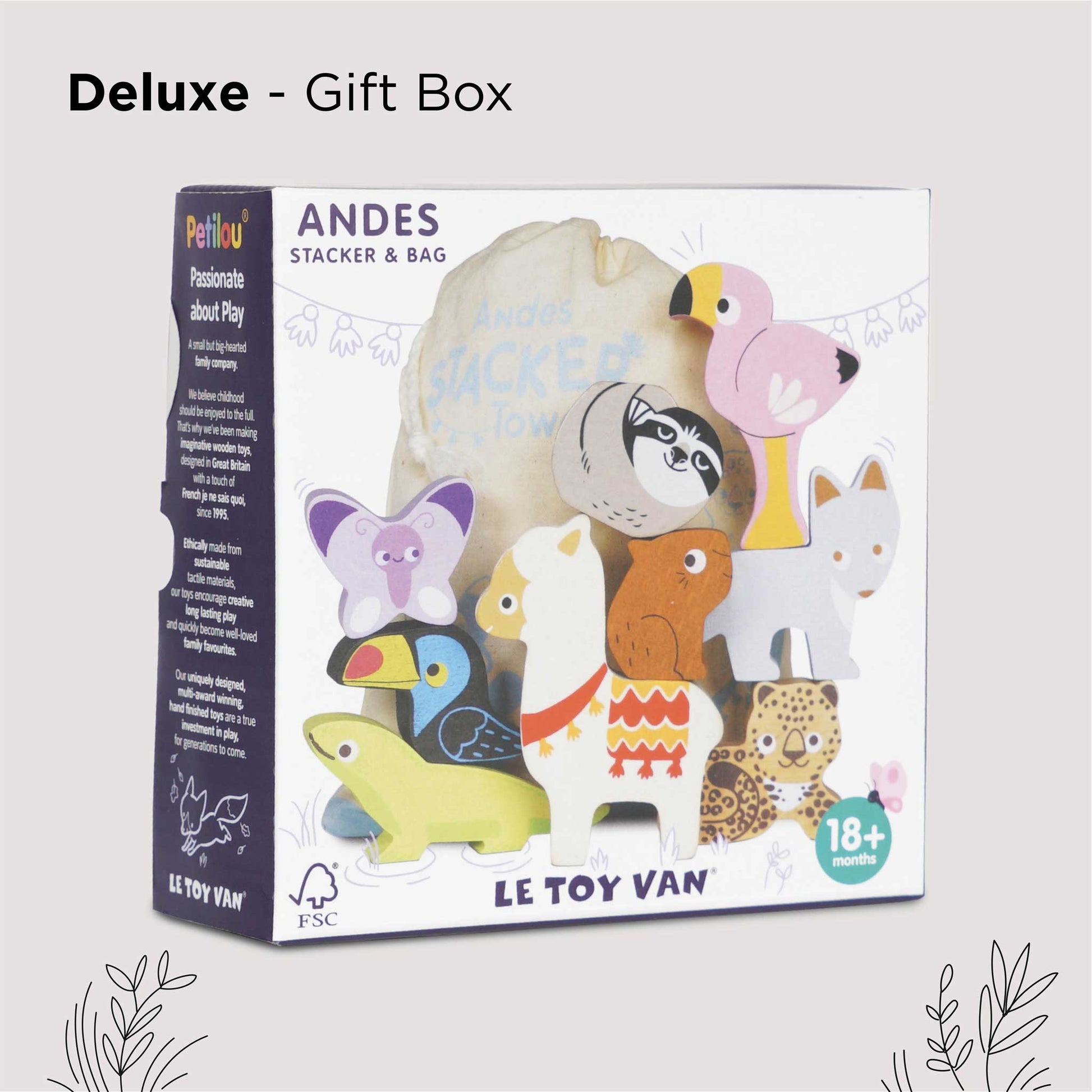 Le Toy Van Andes Stacking Animals & Bag - Grace and Fox