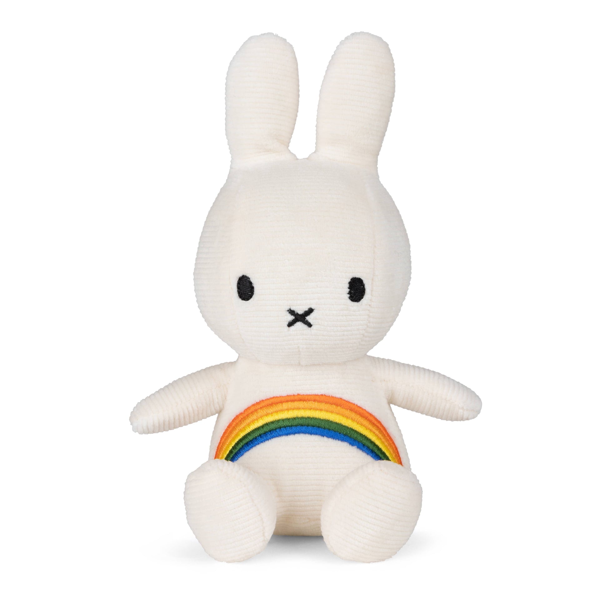 Miffy Corduroy Rainbow White 18 cm (Due March) - Grace and Fox