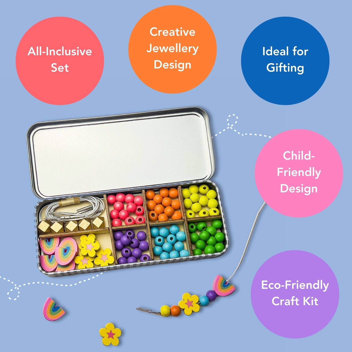 Rainbow Bracelet Bead Kit by Cotton Twist