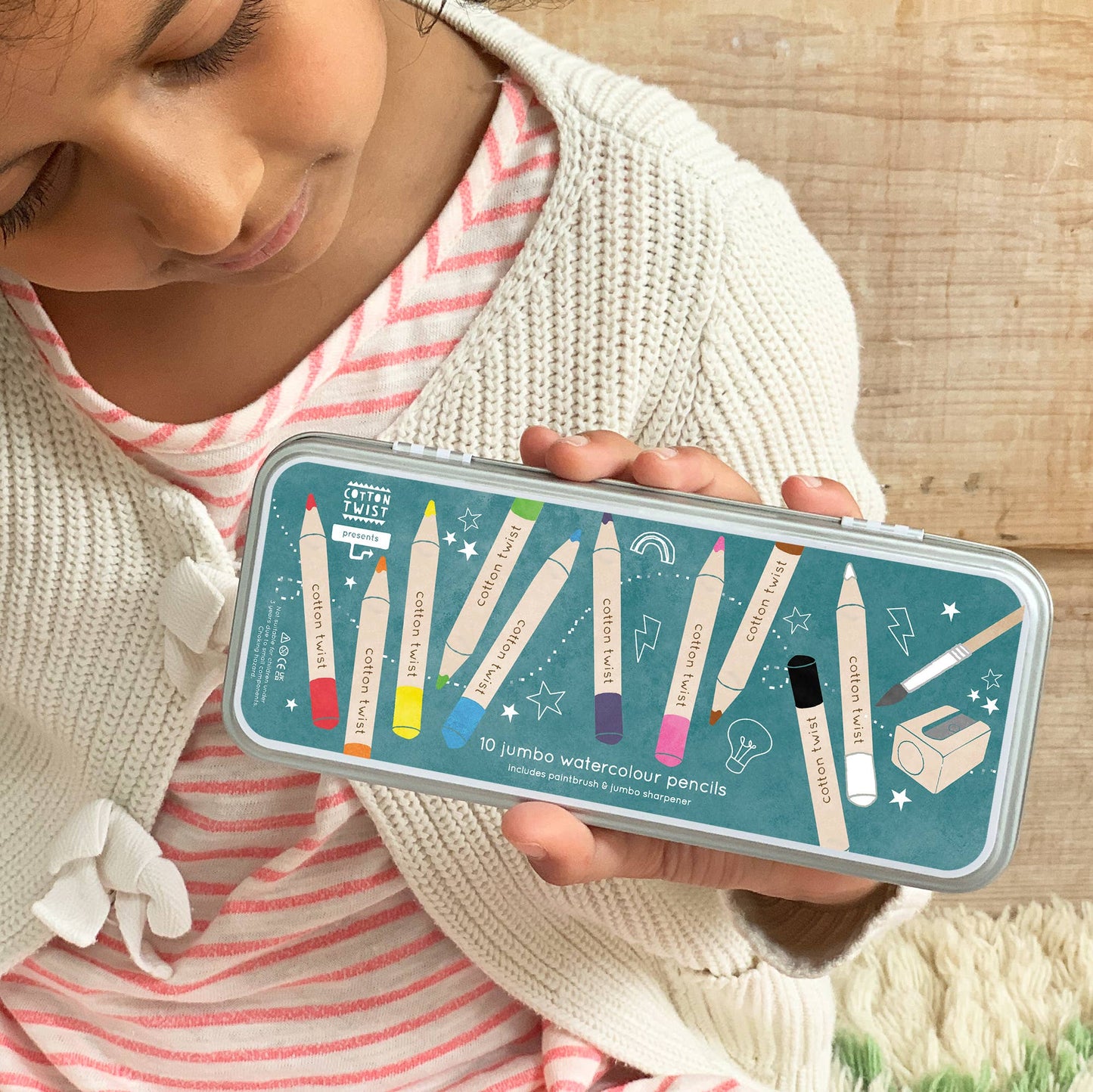 Jumbo Watercolour Pencils Tin by Cotton Twist - Grace and Fox