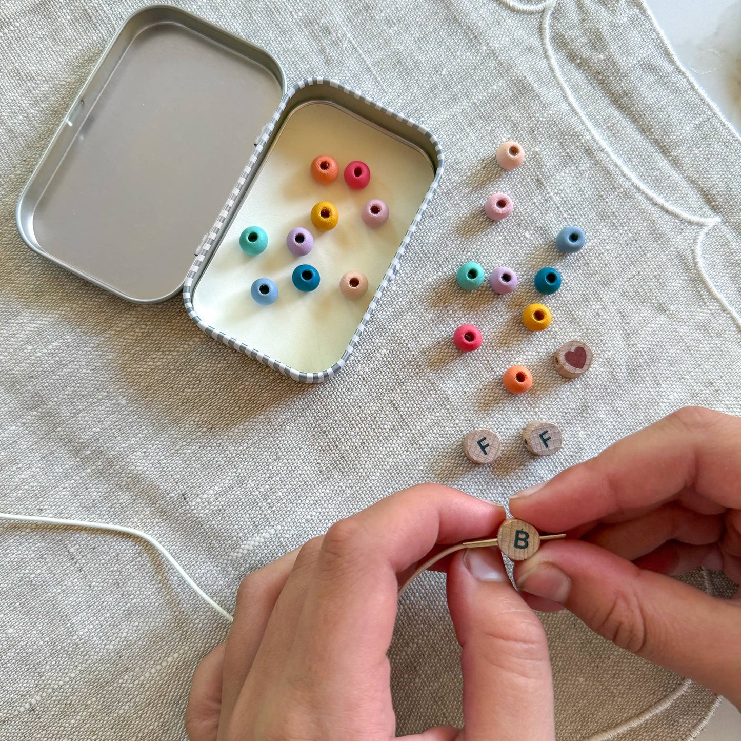 Cotton Twist Beaded BFF Friendship Bracelet Gift Kit: RAINBOW BFF