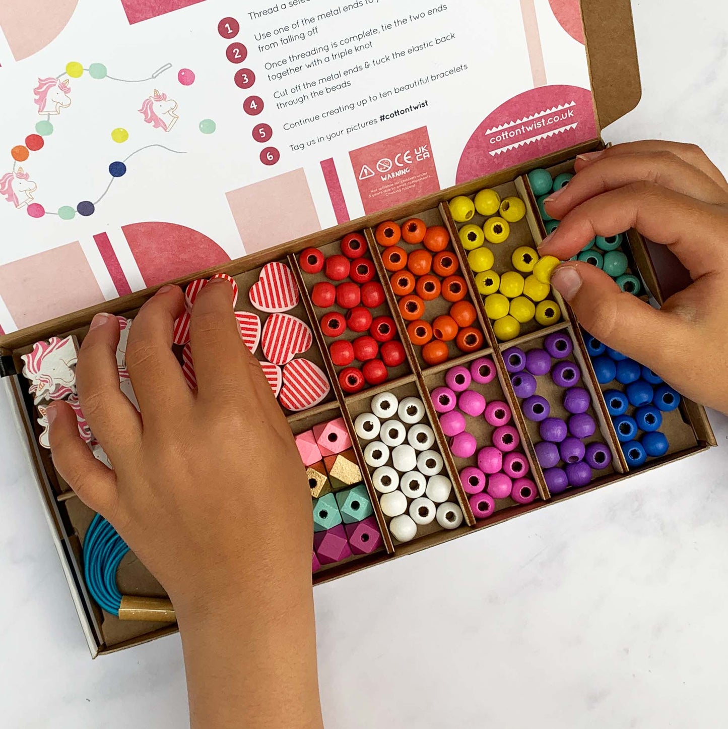 Unicorn & Heart Bracelet Making Kit by Cotton Twist - Grace and Fox