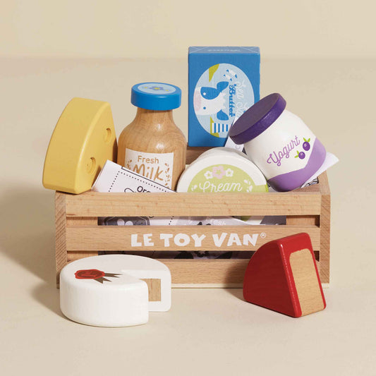 Cheese & Dairy Wooden Market Crate - Grace and Fox