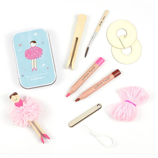 Make Your Own Pom Pom Ballerina Gift Kit By Cotton Twist - Grace and Fox