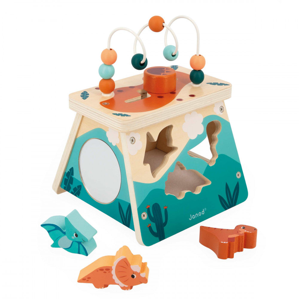 Janod Wooden Volcano Dinosaur Shape Sorting Box - Grace and Fox
