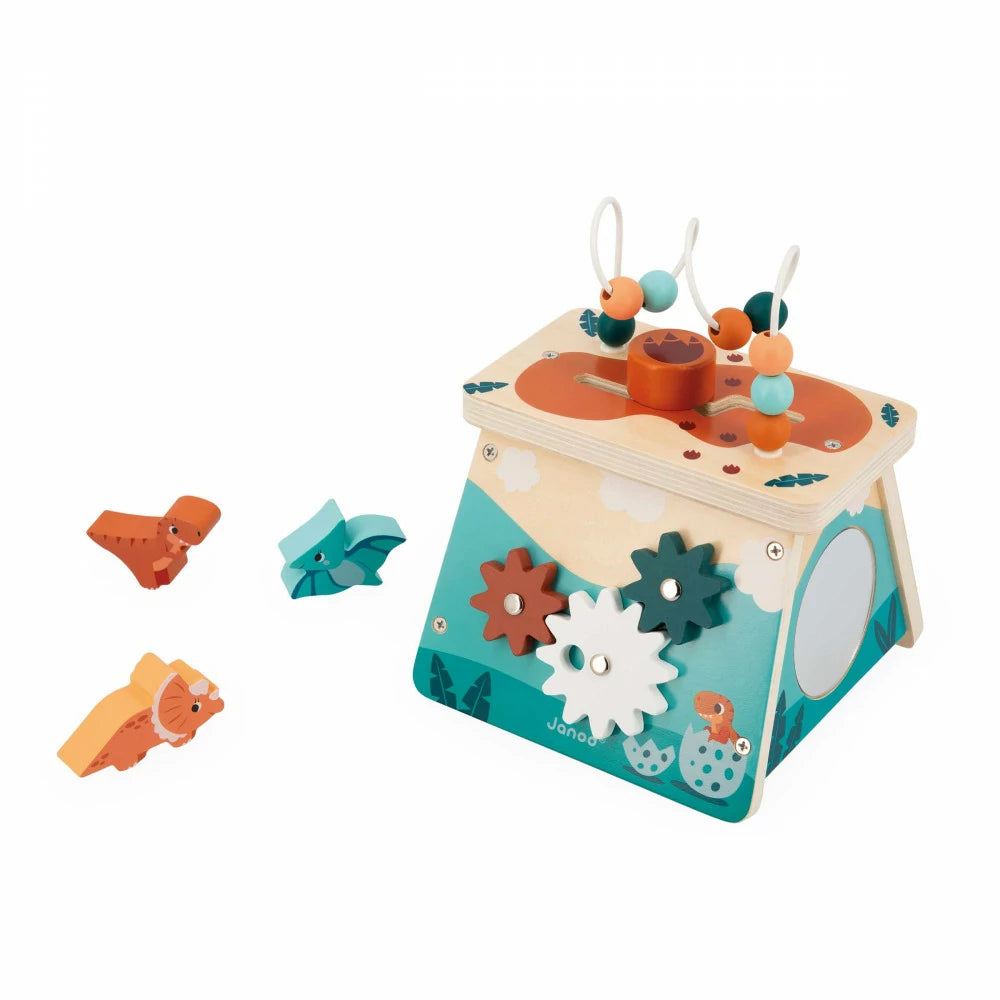Janod Wooden Volcano Dinosaur Shape Sorting Box - Grace and Fox