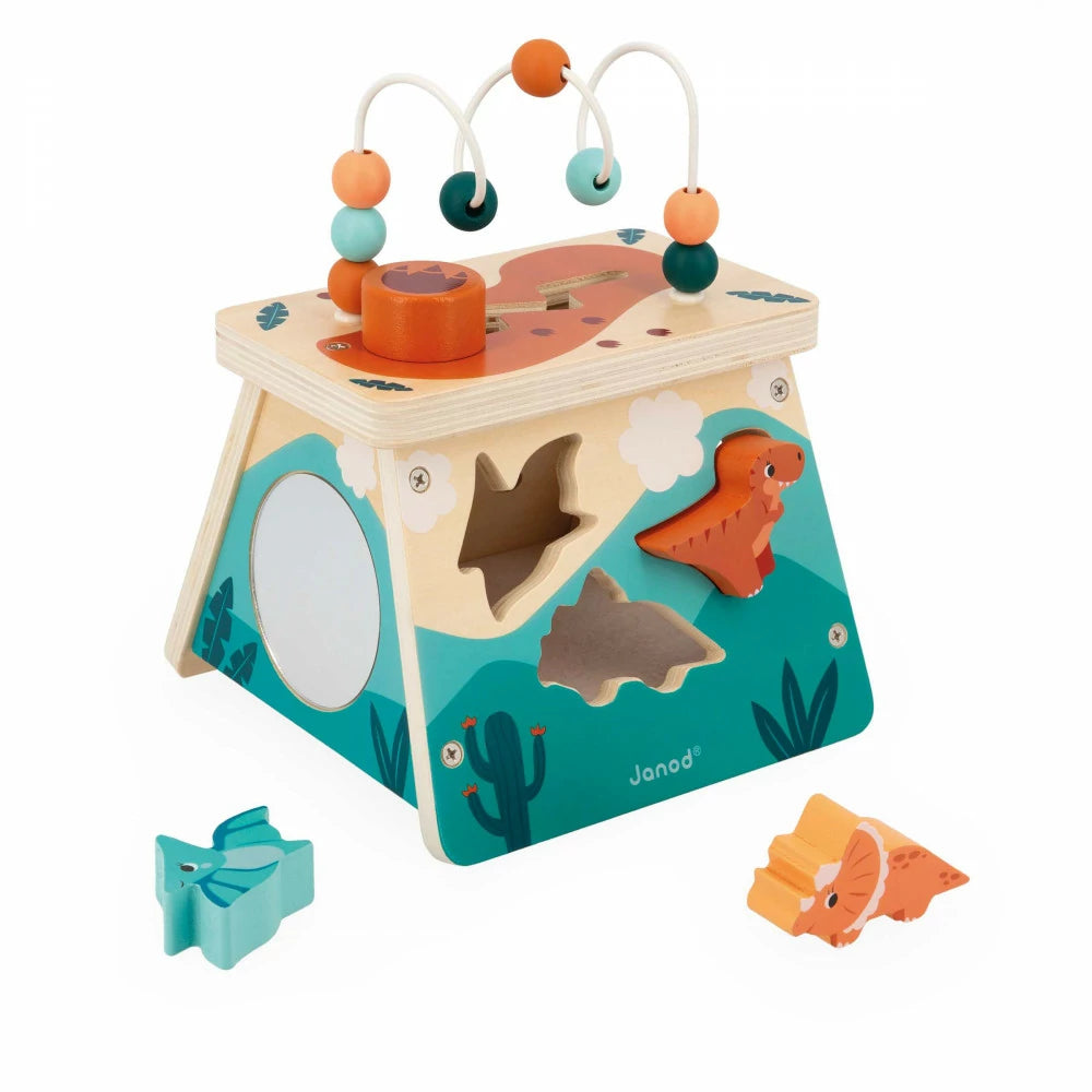 Janod Wooden Volcano Dinosaur Shape Sorting Box - Grace and Fox