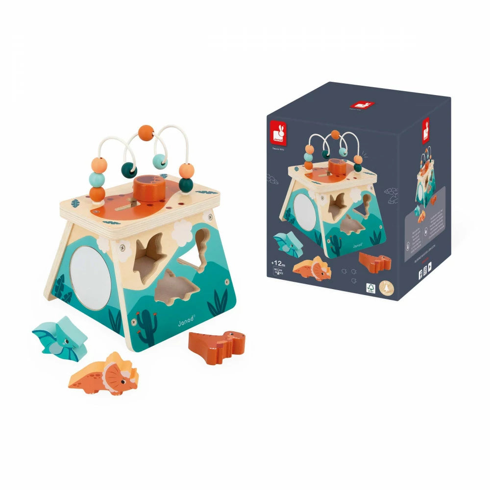 Janod Wooden Volcano Dinosaur Shape Sorting Box - Grace and Fox