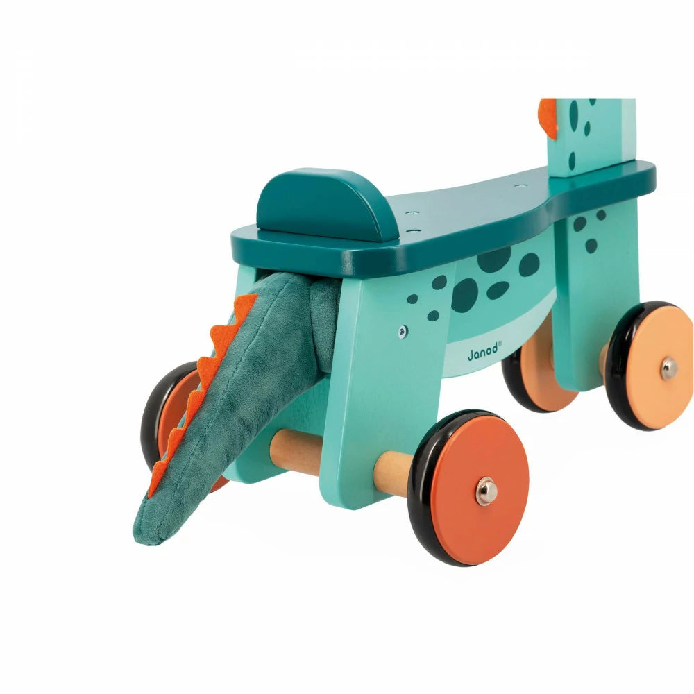Janod Wooden Diplodocus Ride-On Balance Bike - Grace and Fox