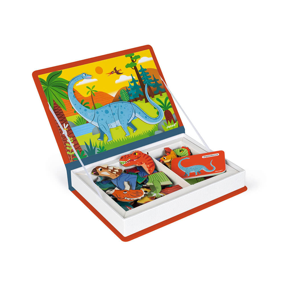 Janod Dinosaurs Magneti'book, 40 magnets