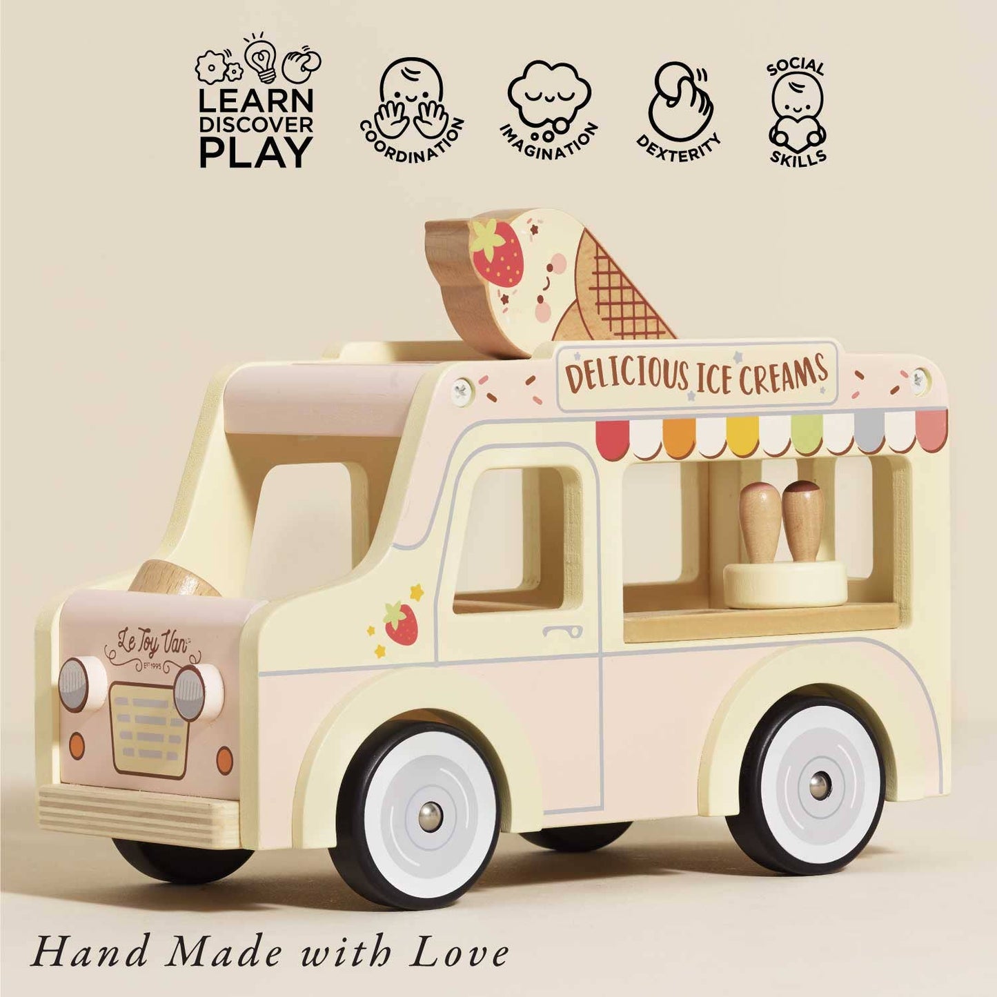 Le Toy Van - Wooden Ice Cream Van - Grace and Fox