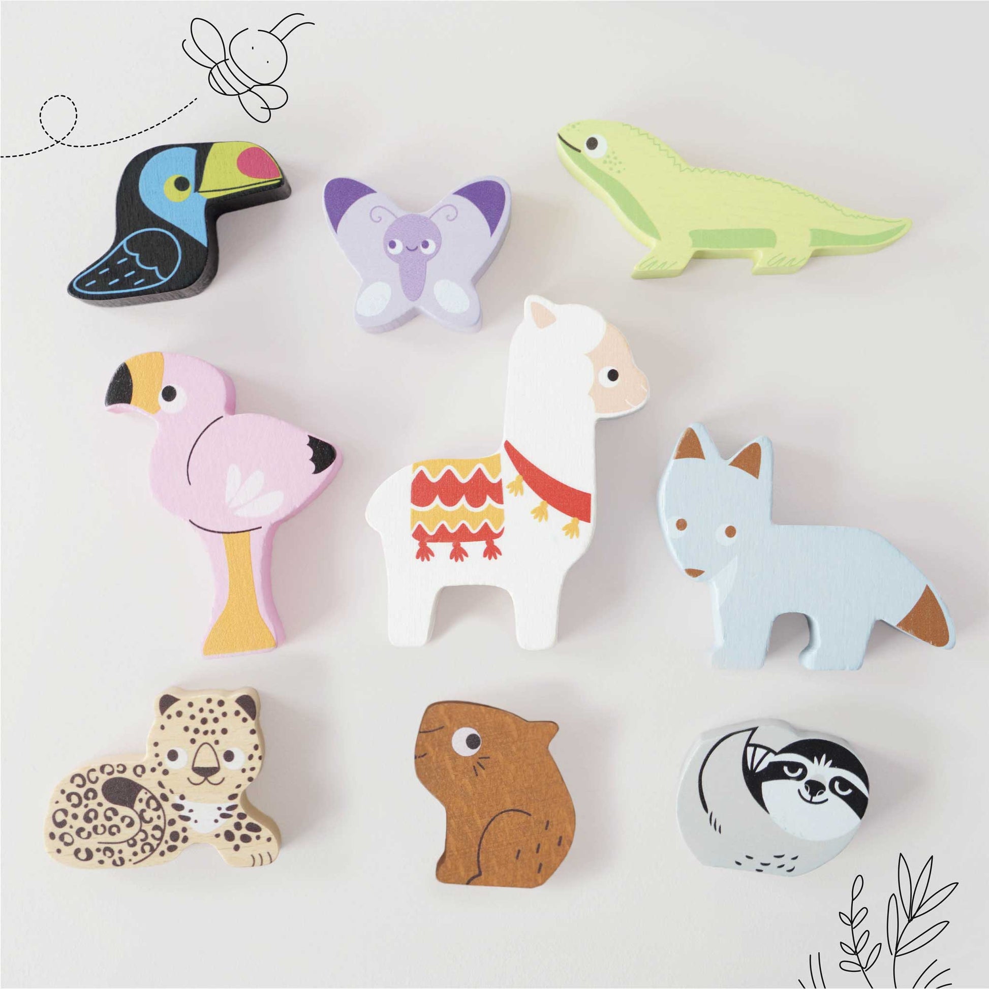 Le Toy Van Andes Stacking Animals & Bag - Grace and Fox