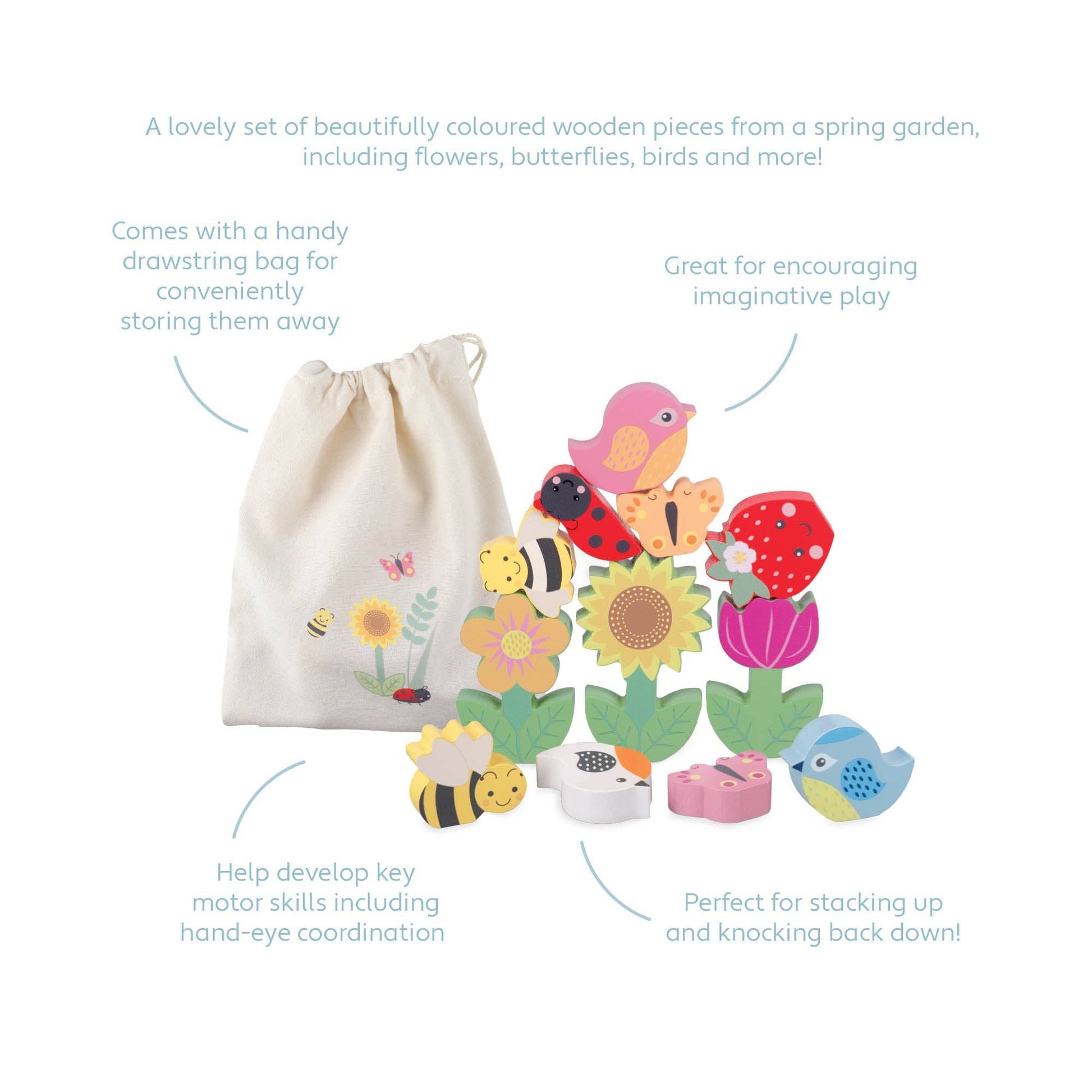 Orange Tree Toys - Stacking Wooden Spring Garden - Grace and Fox