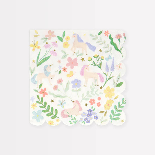 Meri Meri Meadow Unicorns Large Napkins (x 16) - Grace and Fox