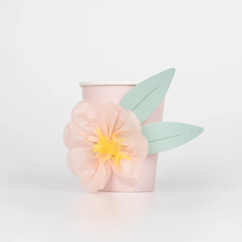 Paper Flower Party Cups (x8) by Meri Meri - Grace and Fox