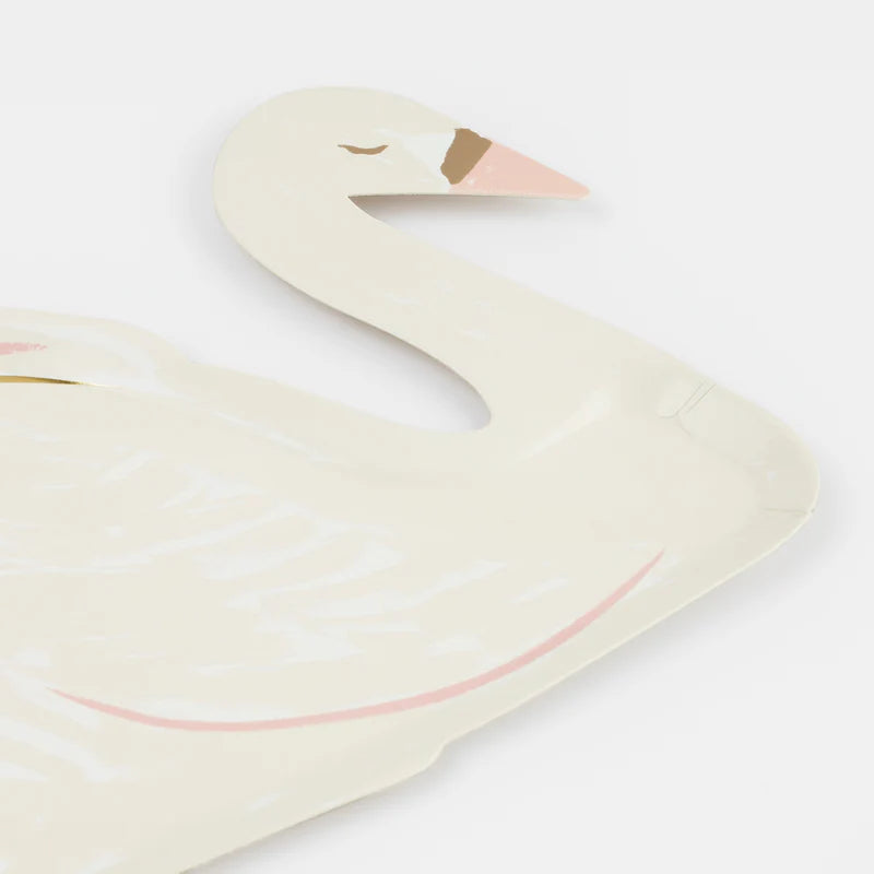 Swan Shaped Plates (x8) by Meri Meri - Grace and Fox