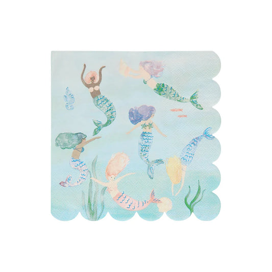 Mermaids Swimming Napkins (x16) by Meri Meri - Grace and Fox