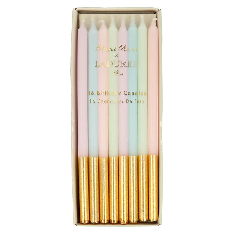 Meri Meri x Ladurée Paris Gold Dipped Candles (x16) by Meri Meri - Grace and Fox