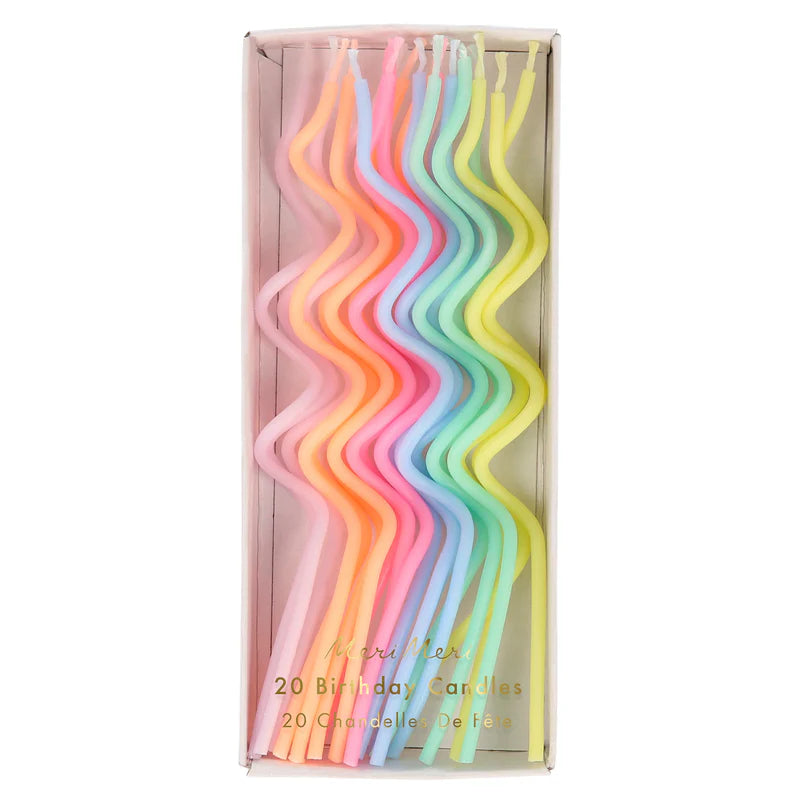 Pastel Swirly Candles (x20) by Meri Meri - Grace and Fox