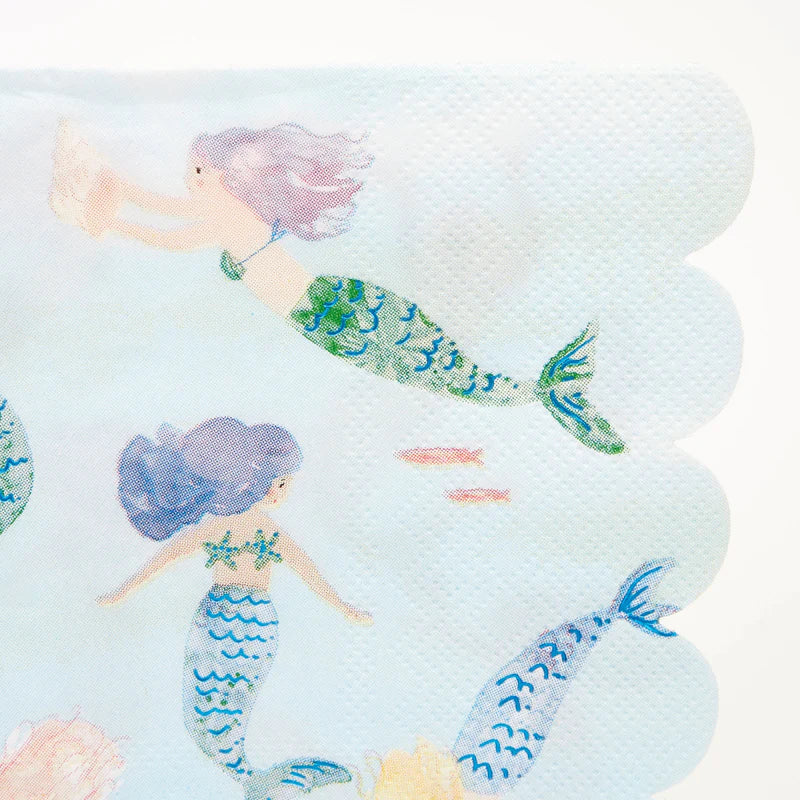 Mermaids Swimming Napkins (x16) by Meri Meri - Grace and Fox