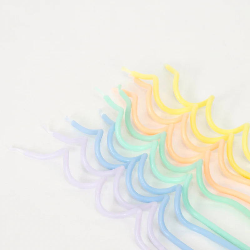 Pastel Swirly Candles (x20) by Meri Meri - Grace and Fox