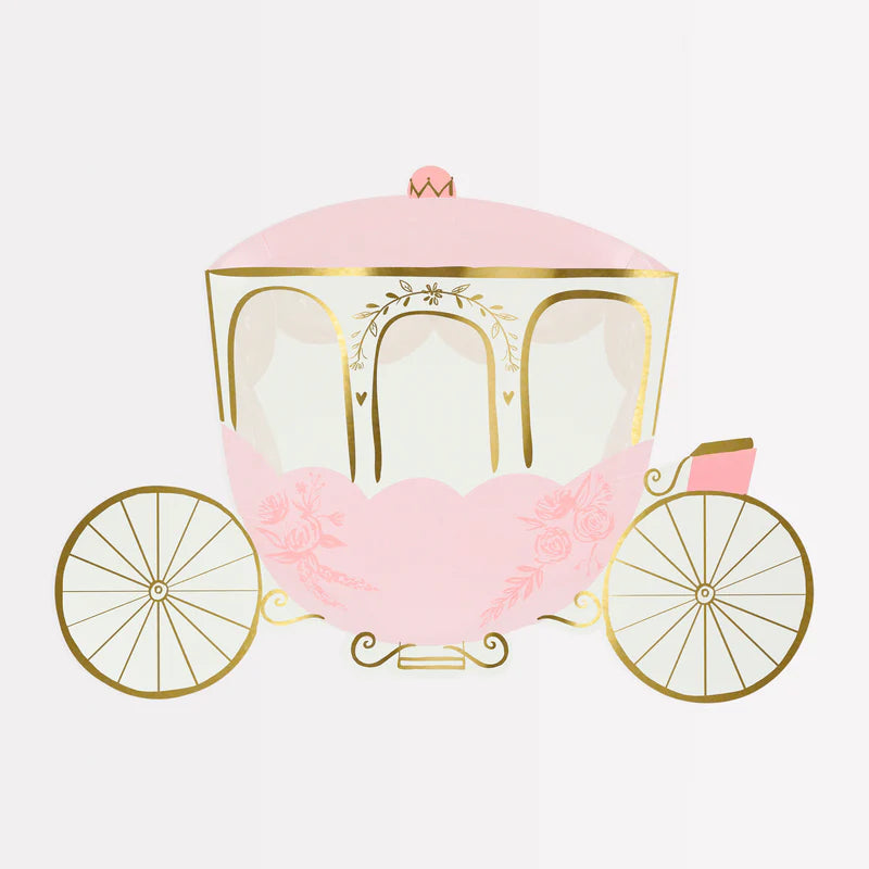 Princess Carriage Plates (x8) by Meri Meri - Grace and Fox