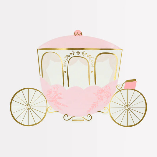 Princess Carriage Plates (x8) by Meri Meri - Grace and Fox