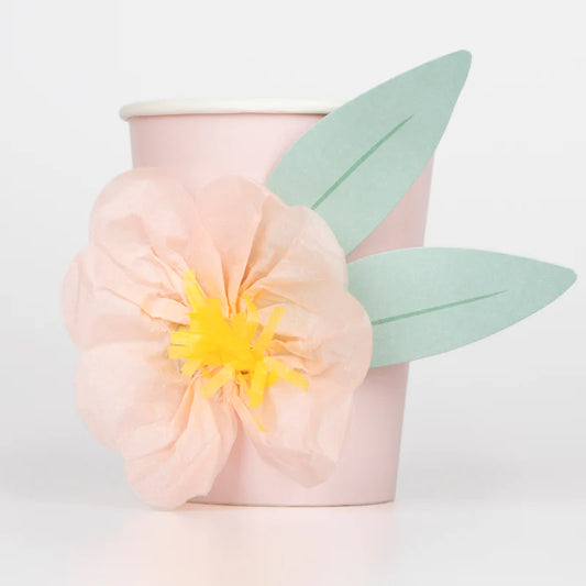 Paper Flower Party Cups (x8) by Meri Meri - Grace and Fox