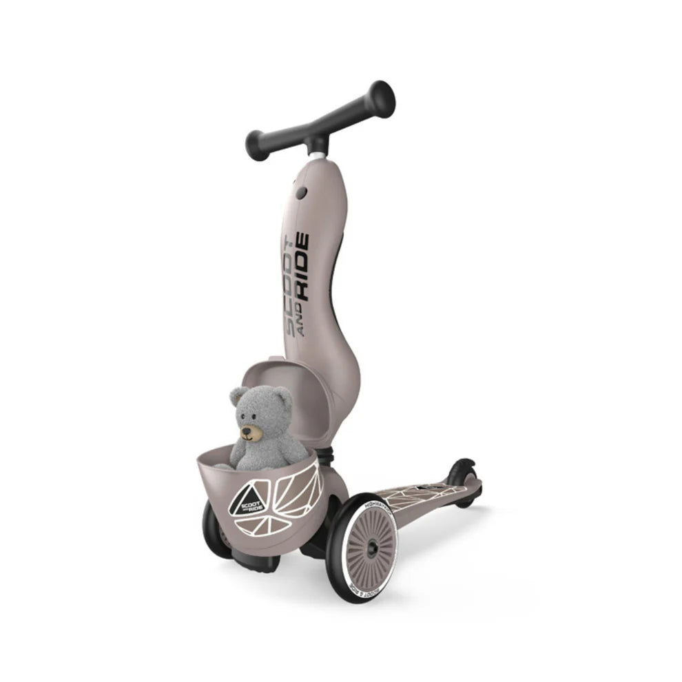 Scoot & Ride Highwaykick 1 Lifestyle Scooter - Brown Lines - Grace and Fox