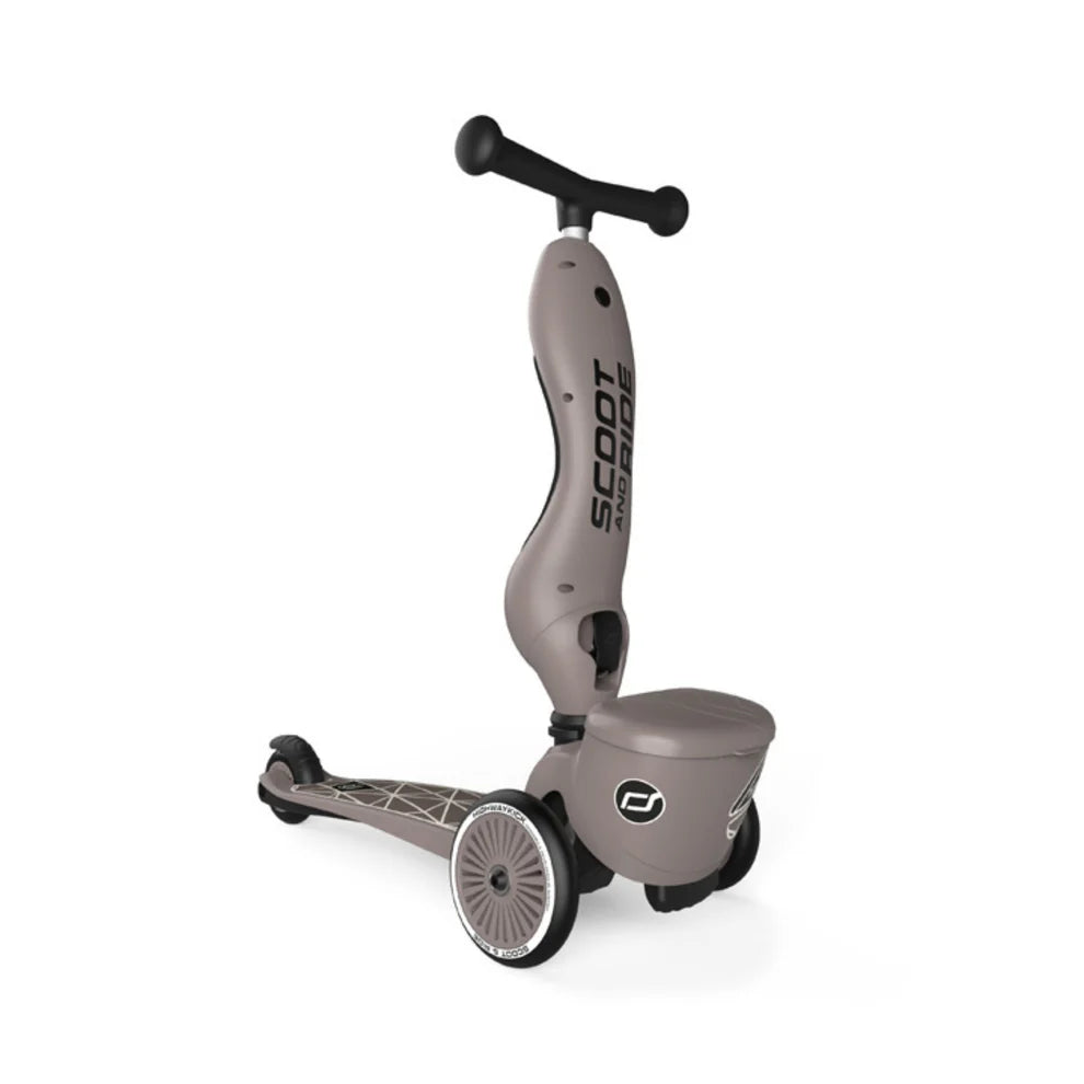 Scoot & Ride Highwaykick 1 Lifestyle Scooter - Brown Lines - Grace and Fox