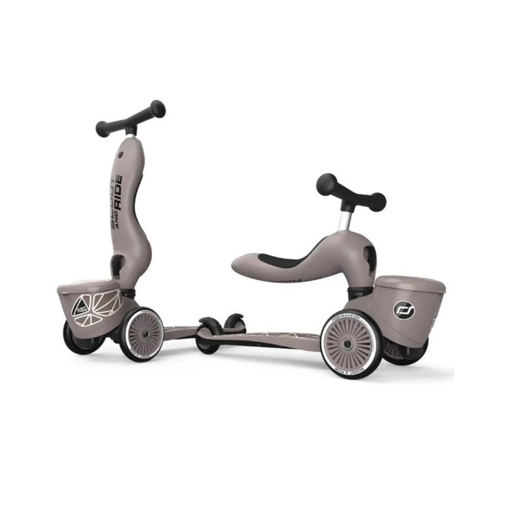 Scoot & Ride Highwaykick 1 Lifestyle Scooter - Brown Lines - Grace and Fox