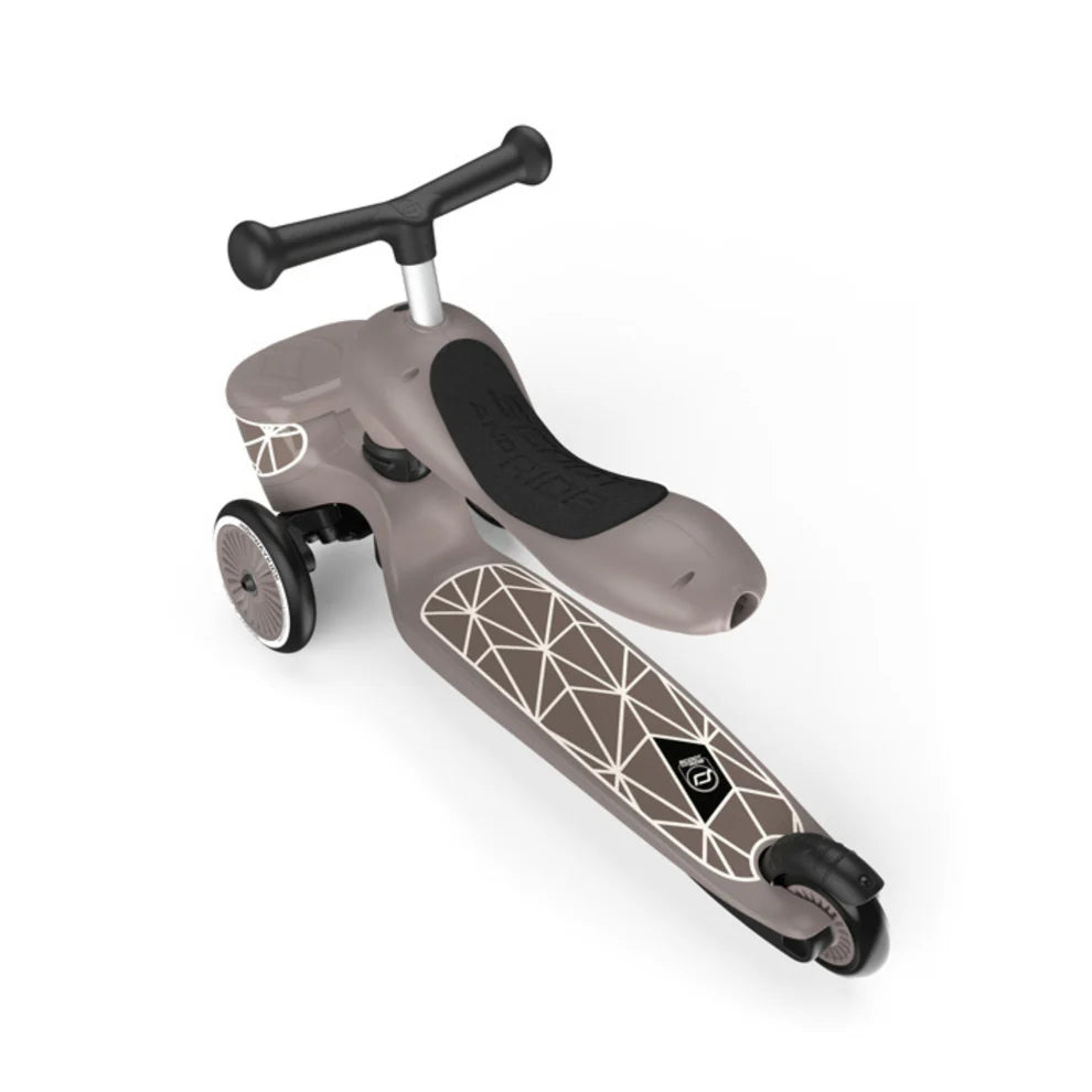 Scoot & Ride Highwaykick 1 Lifestyle Scooter - Brown Lines - Grace and Fox