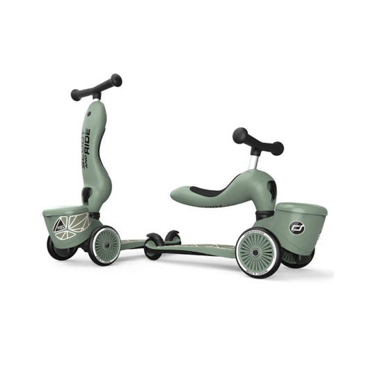 Scoot & Ride Highwaykick 1 Lifestyle Scooter - Green Lines - Grace and Fox