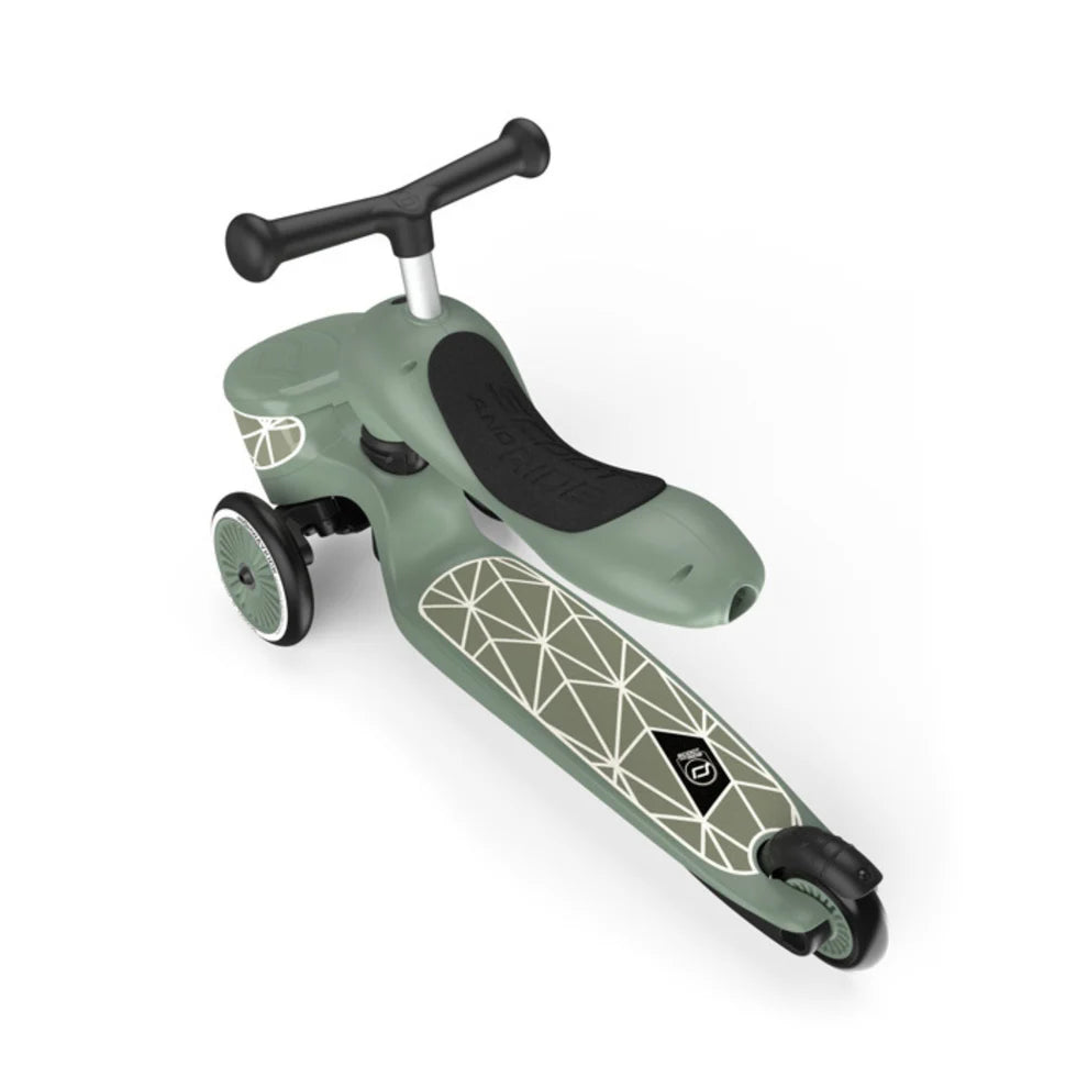 Scoot & Ride Highwaykick 1 Lifestyle Scooter - Green Lines - Grace and Fox