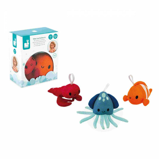 Janod Fabric Bath Sponges Set - Grace and Fox