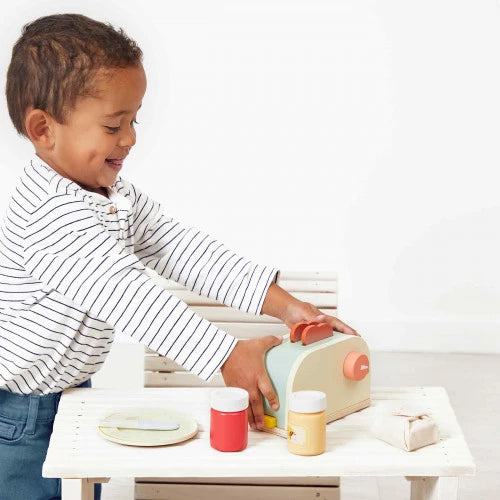 Janod - Shiny Grandma Wooden Toaster Set - Grace and Fox