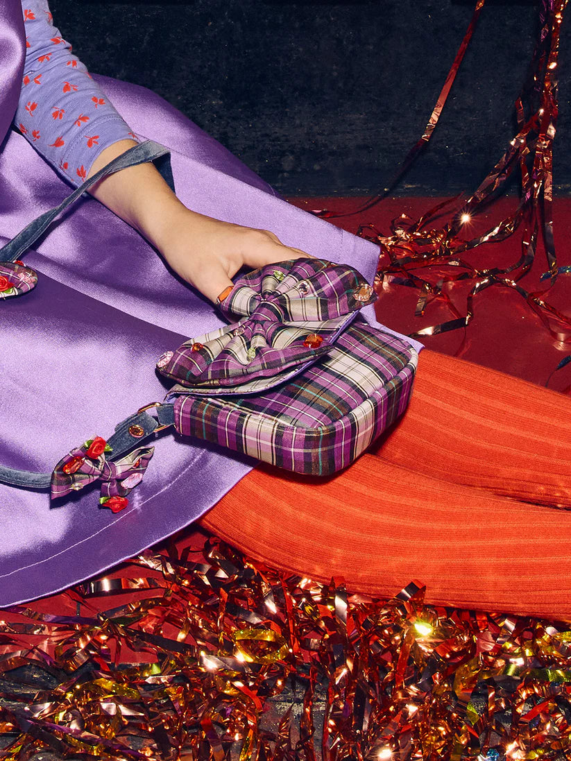 Stych - Check Taffeta Bow Crossbody Bag - Grace and Fox