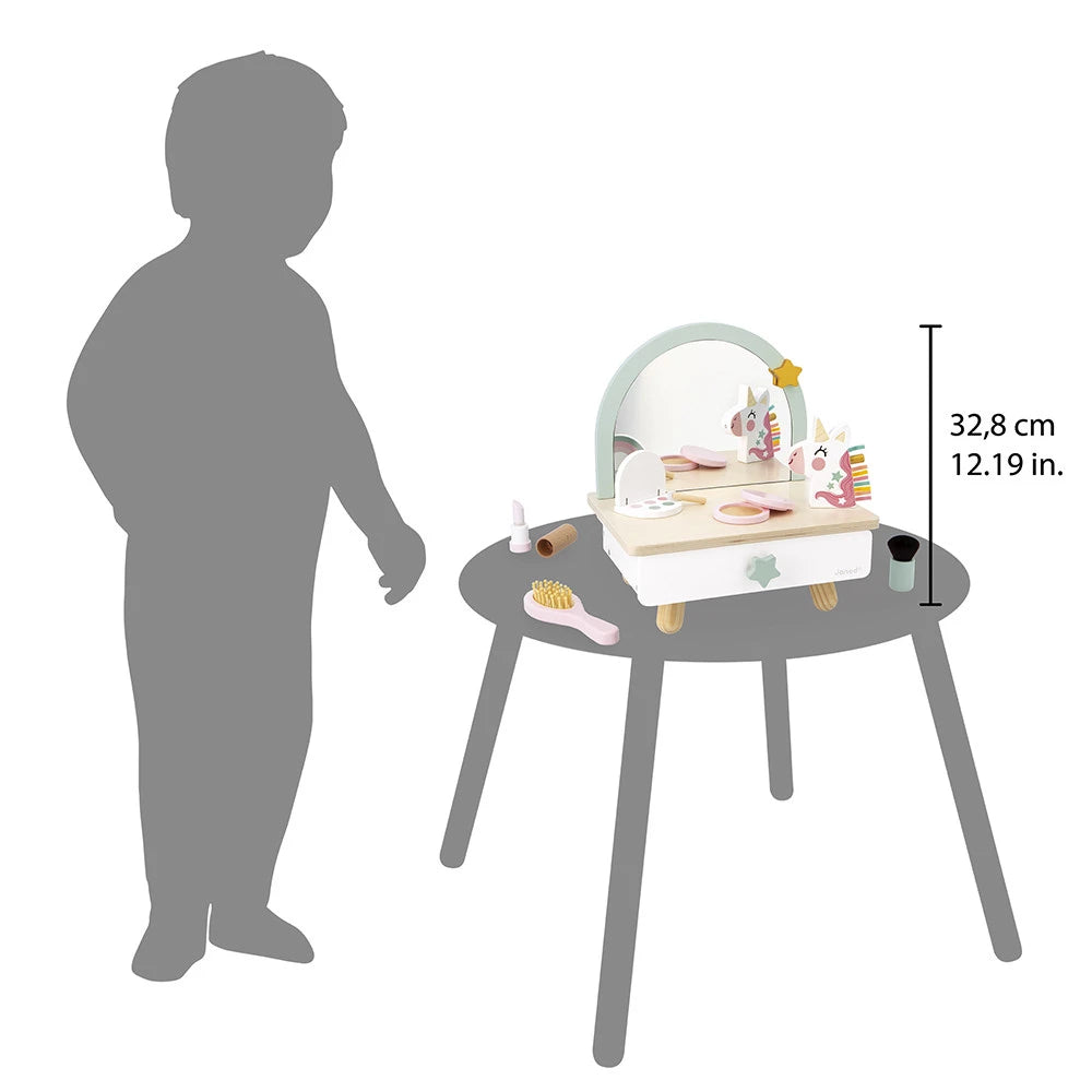 Janod - Small Wooden Unicorn Dressing Table - Grace and Fox