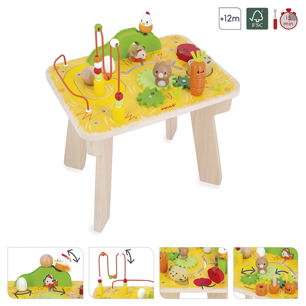 Janod Wooden Farm Activity Table - Grace and Fox