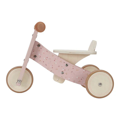 Little Dutch Wooden Tricycle – Pink Flowers Balance Bike