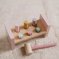 Little Dutch Wooden Hammer Bench - Pink - Fairy Garden - Grace and Fox