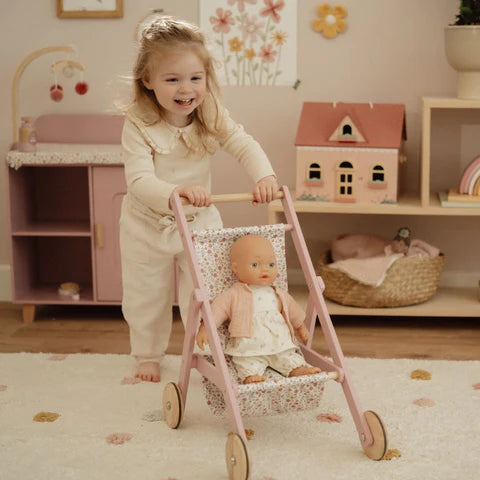 Little Dutch - Wooden Doll stroller FSC - Grace and Fox