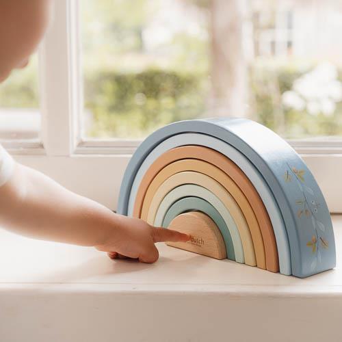 Little Dutch - Wooden Rainbow - Blue - Grace and Fox