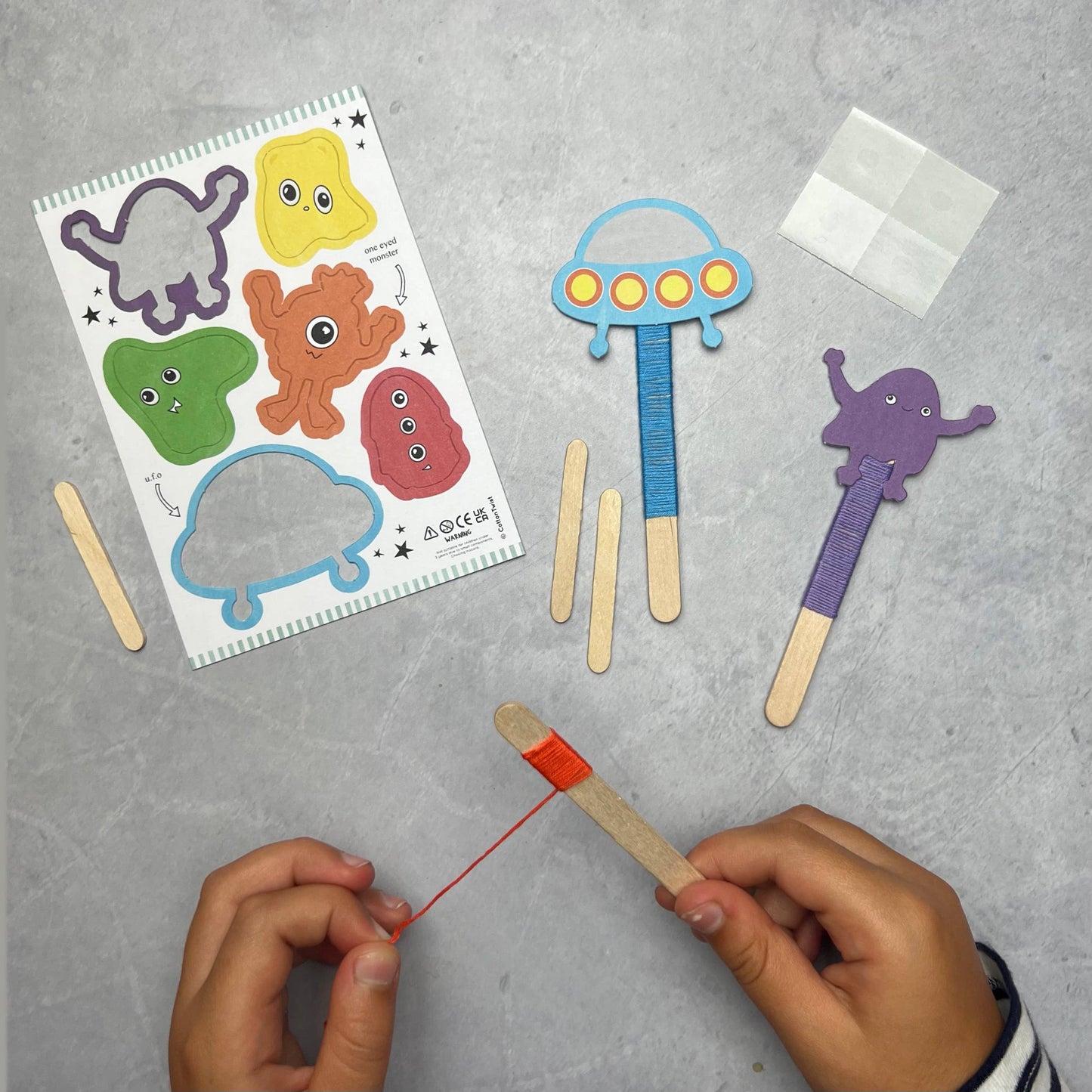 Make Your Own Space Monster Puppets by Cotton Twist - Grace and Fox