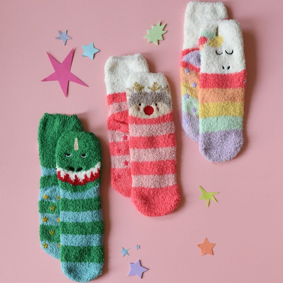 Rockahula Reindeer Cosy Slipper Socks 9-12 Jnr