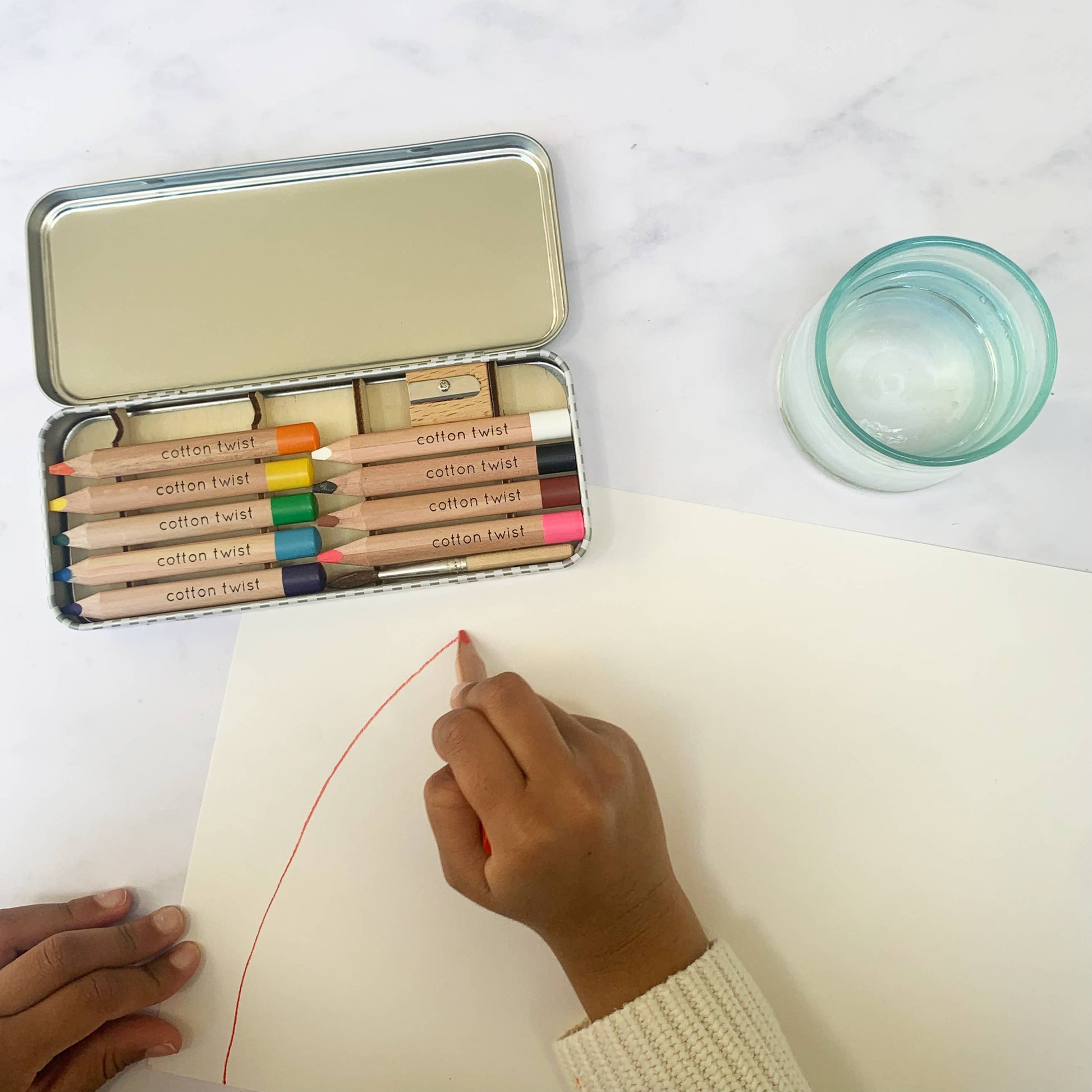 Jumbo Watercolour Pencils Tin by Cotton Twist - Grace and Fox