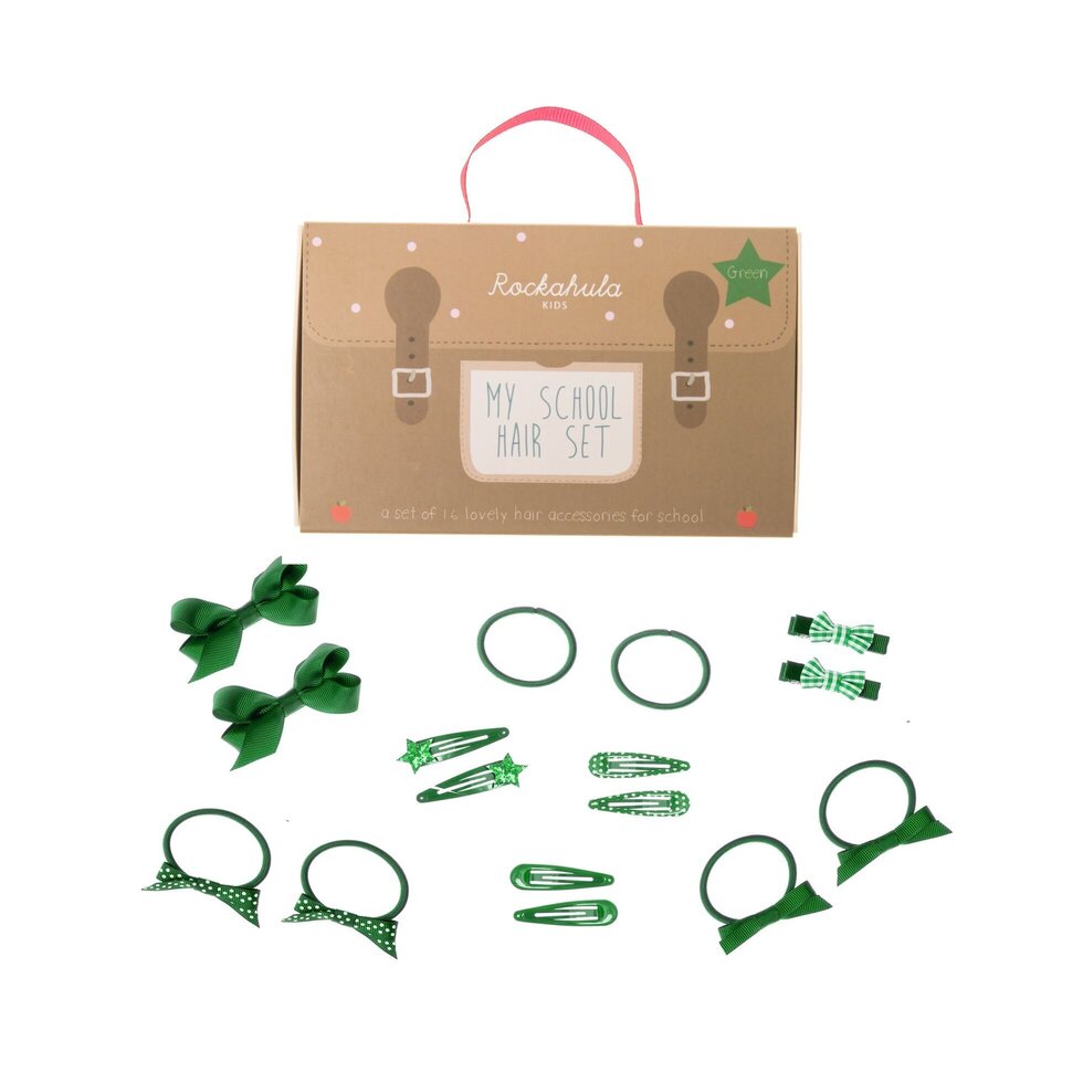 My School Hair Set - Green - Rockahula - Grace and Fox