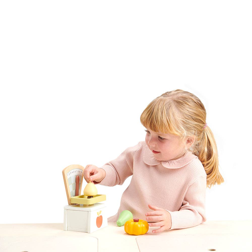Tender Leaf Toys Wooden Market Scales - Grace and Fox