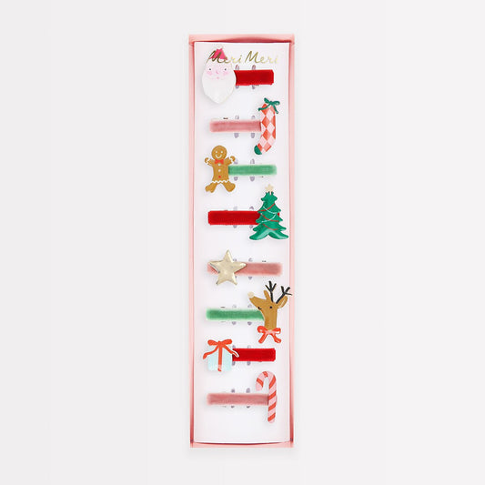 Meri Meri Jolly Christmas Hair Clips (x 8)